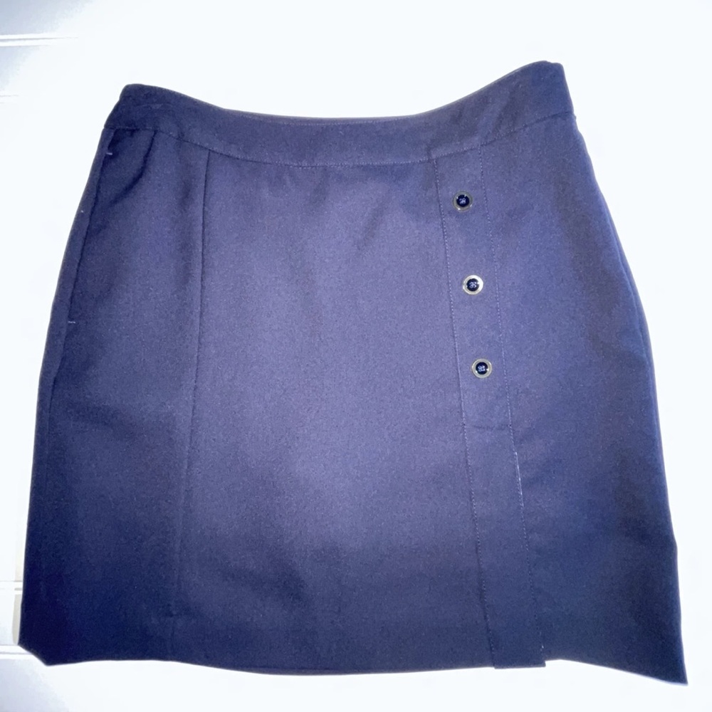 EP Pro Women's Golf Skirt w/ Shorts Navy Blue Buttons Size 8